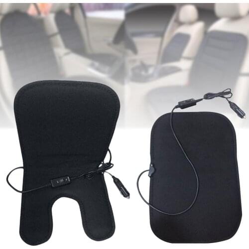 Black 12V Winter Car Baby Heated Seat Cover Safety Heater Heating Cushion Warmer Pad For Children Car Accessories