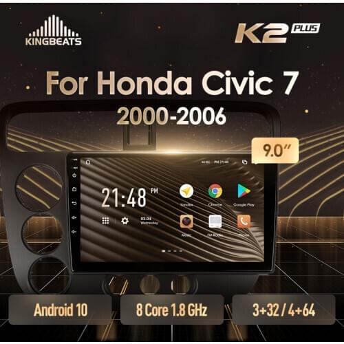 KingBeats Android Octa-Core head unit HU 4G in Dash Car Radio Multimedia Video Player Navigation GPS For Honda Civic 7 LHD RHD 2000 - 2006 no dvd 2 din Double Din Android Car Stereo 2din