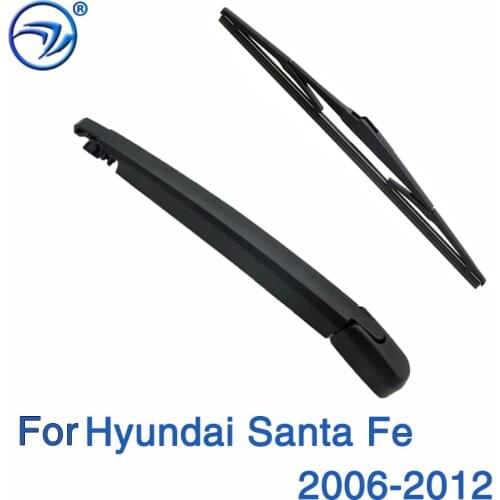Wiper 14" Rear Wiper Blade & Arm Set Kit For Hyundai Santa Fe 2006-2012 CM Windshield Windscreen Rear Window