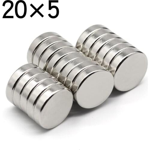 2/5/10/20/50 Pcs 20x5 Round NdFeB Neodymium Magnet N35 Super Powerful imanes Permanent Magnetic Disc