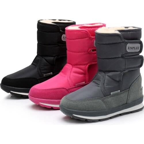 2021 winter New Childrens Ski Shoes Outdoor Adult Snow Boots Plus Velvet Parent-Child Boots Thicken Warm