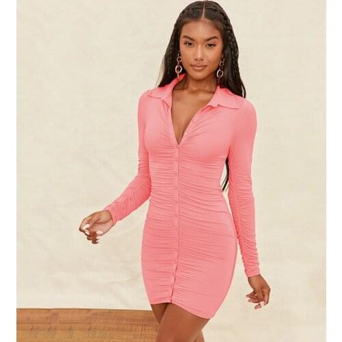 New womens fashionable slimming elegant dress sexy backless pleated long sleeve single-breasted cardigan skirt