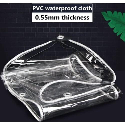 0.55mm Thick Transparent Tarpaulin PVC Rainproof Cloth Balcony Garden Pet Waterproof Shelter Succulent Plant Keep Warm Awning