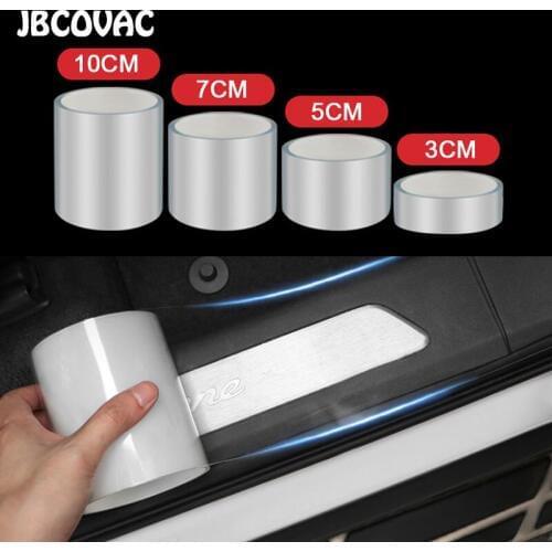 DIY Car Styling Door Edge Film Sill Protector Tape Bumper Strip Anti-Scratch Wrap Sticker For Bmw M 1 3 5 6 Series E46 For Audi