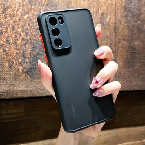 Luxury Shockproof Soft Silicone Bumper Phone Case For Huawei P30 P40 Pro P 40 30 Matte Transparent Shell Camera Protective Cover