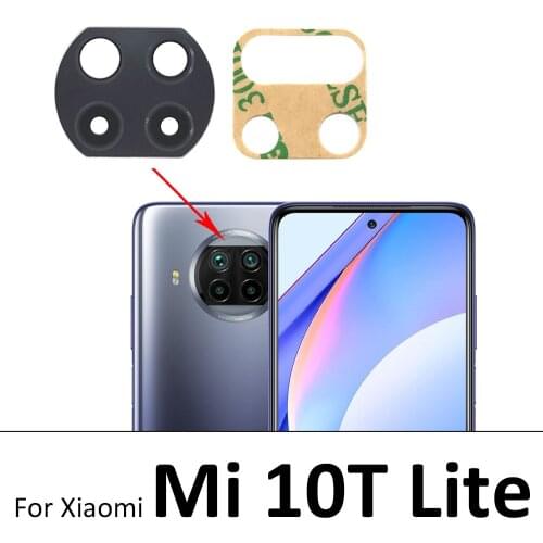 2Pcs/Lot, Rear Back Camera Glass Lens Cover For Xiaomi Mi 10T Lite With Adhesive Sticker