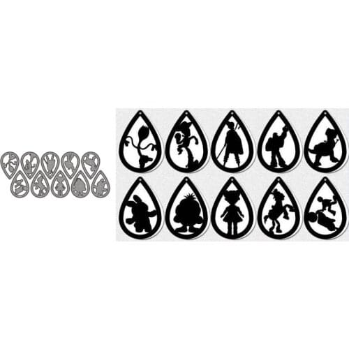 Metal Cutting Water Drop Stencils For DIY Scrapbooking Decorative Embossing Handcraft Cutting Template