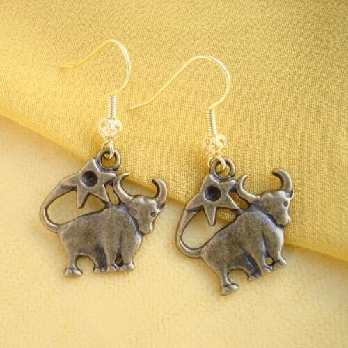 RED SNAKE Newest Vintage Retro Style Jewelry Gunmetal bull Earrings Cooper Dangle Earring for Women EB0030