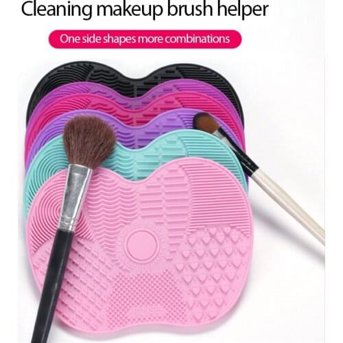 1pc Silicone Makeup Brush Cleaner Foundation Eyeshadow Blending Makeup Brushes Washing Soft Brush Pad Scrubber Board Tool