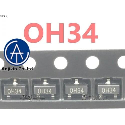 10pcs 100% orginal new OH34 SOT-23 Unipolar Hall switch element S-pole induction Hall sensor OH Ouzhuo real stock