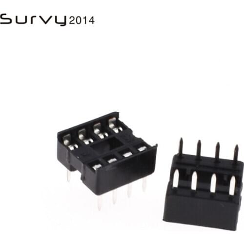 20PCS IC Socket DIP-8P Pin 2.54mm Integrated Circuit Adaptor Solder Type Narrow diy electronics