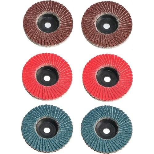 3/6pcs 3inch 75mm Flap Discs Sanding Disc 80 Grit Abrasive Tool Wood Cutting Grinding Wheels Blades For Angle Grinder Polishing