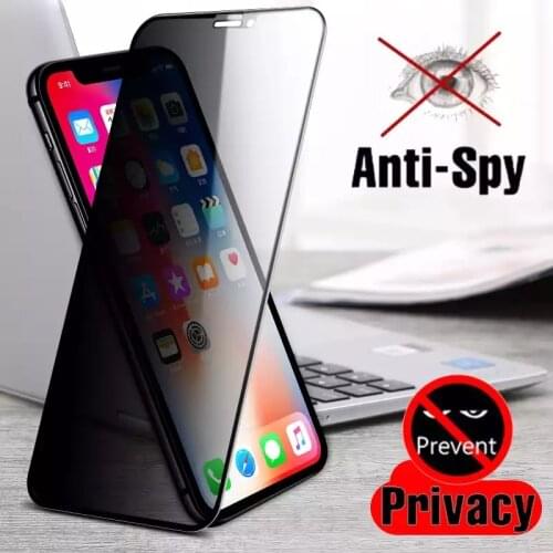 Anti Spy Tempered Glass For iPhone 11 12 Pro Max Full Privacy XS Max X XR Privacy Screen protector iPhone 7 8 6 6S Plus Glass
