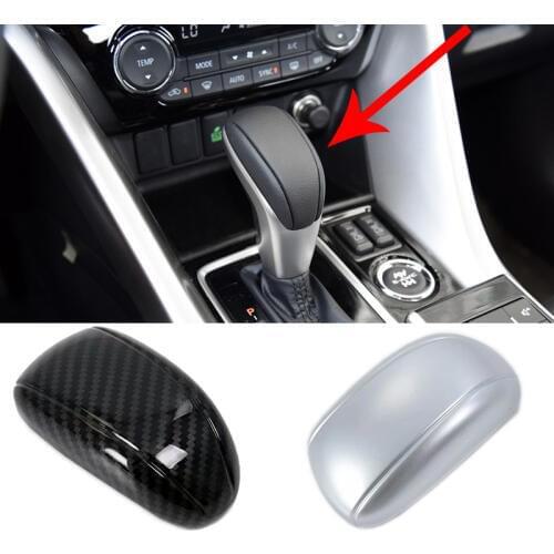 Car styling abs Carbon FIBER Gear Shift Knob Cover trim Automatic Transmission For Mitsubishi Eclipse Cross 2017 2018 2019