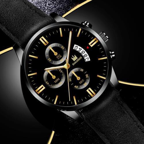 2019 Hot Fashion Military Sport Watch Men Luxury Leather Band Quartz Wristwatch Hot Sale Date Watches For Male Relogio Masculino