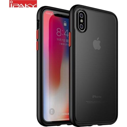 For iPhone XS XR Case Magic Shadow IPAKY XS MAX Case Colored Buttons TPU PC Hybrid Shockproof for iPhone 8 7 6 6s Plus Case