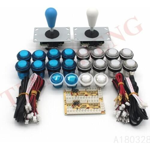 Zero Delay Joystick Arcade DIY Kit LED Push Button+Joystick+USB Encoder+Wire Harness USB Controller For Arcade Mame Arcade Game