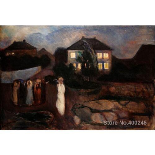 Art oil Painting The Storm by Edvard Munch High quality Handmade