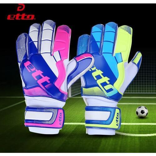 Etto Quality Men Women Goalie Gloves Palm Thickened Latex Back Durable Pvc Goalkeeper Gloves For Soccer Football Training HSG419