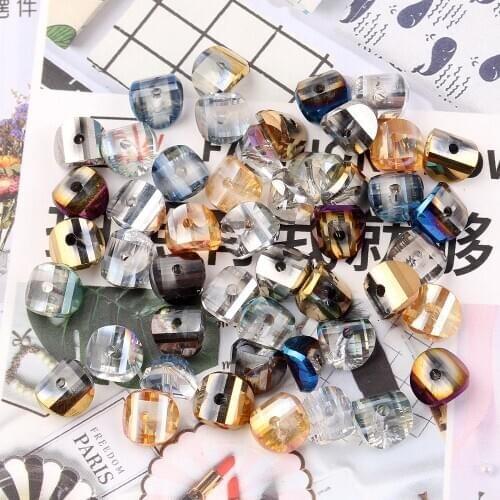 Chinese Crystal Beads Wholesale DIY Making 4/6/8mm Plated Glass Faceted Flat Beads Crafts Material Jewelry Design Supplies