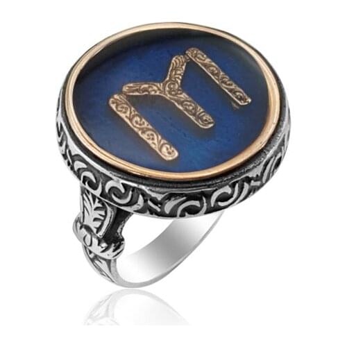 925 Silver Ottoman Ring for Men Resurrection Ertugrul Ring for Man Kayi Ring