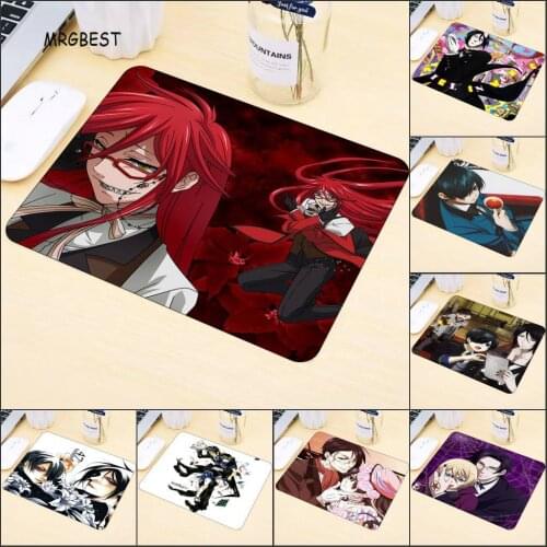 Pad Mat In Stock Anime Cartoon Kuroshitsuji Printed Mouse Pad Natural Soft Rubber S Size Desk Mat 22x18/25x20/29x25CM