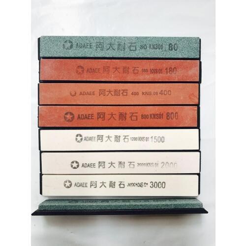 8pcs/set Universal stones 60#80#180#400#800#1500#2000#3000# sharpening stone grinding whetstone for knife sharpener system
