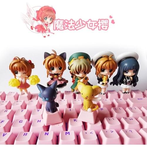 Custom PBT Pink Keycap Personality Kawaii Mechanical Keyboard Keycaps For Beautiful Girl Cute Cartoon Anime Modeling Diy Key Cap