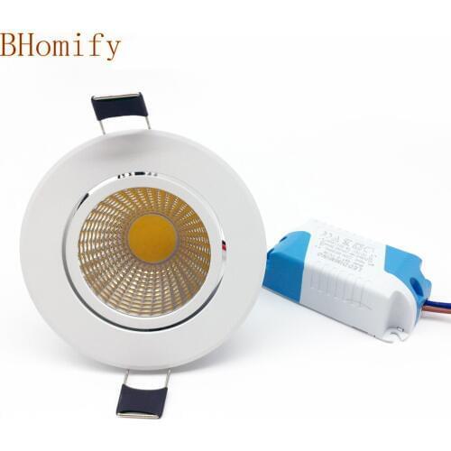 Dimmable Led downlight light COB Ceiling Spot Light 3w 5w 7w 12w AC110V/220V AV85-265V ceiling recessed Lights Indoor Light