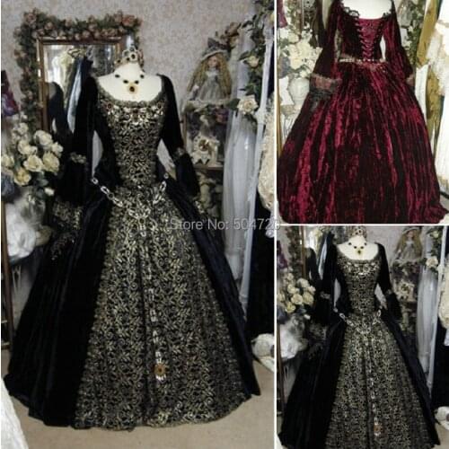 Custom madeOn sale R-013 1860S Victorian Gothic Lolita/Civil War Southern Belle Ball Gown Halloween dresses Sz US 6-26 XS-6XL