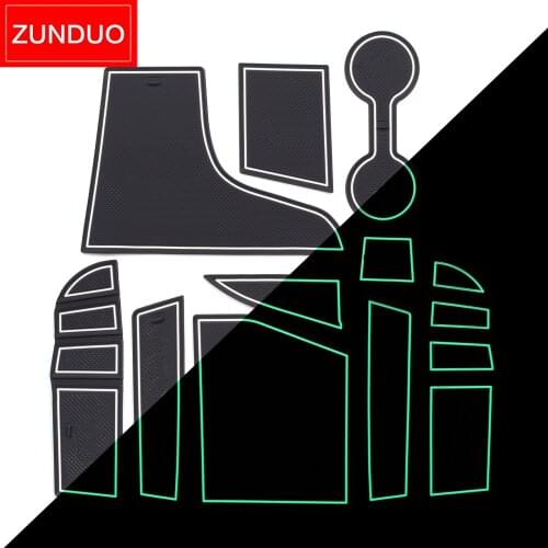 ZUNDUO Anti-Slip Gate Slot Cup Mat for Cadillac CT5 2020 2021 Accessories Non-Slip Door Pad Rubber Coaster Mats Car Sticker