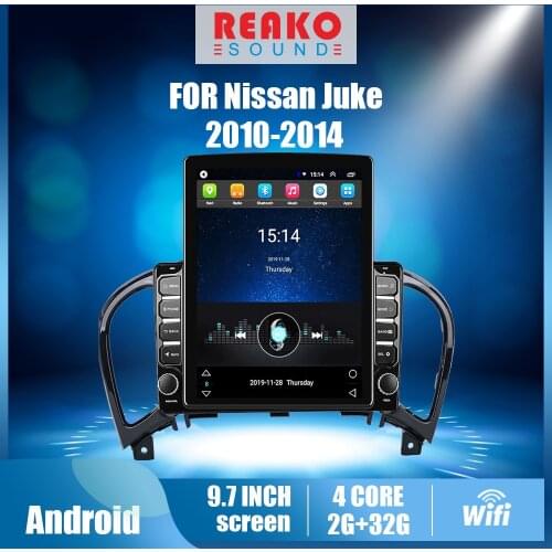 REAKOSOUND For Nissan Juke 2010-2014 2 Din 9.7" Tesla screen Android Car WIFI Multimedia player Auto GPS Navigator with Frame