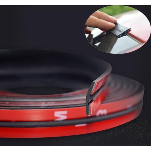 1M Car Rubber Seal Strip Auto Seal Protector Sticker Window Edge Windshield Roof Rubber Sealing Strip Noise Insulation Accessory