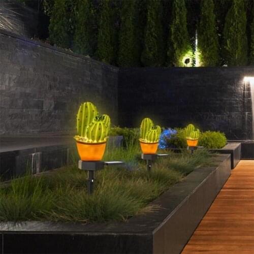 1PC New Solar Powered Garden LED Stake Lights Fruit-Shape Lawn Ornament Waterproof Lamp Pineapple Cactus Plant Shape