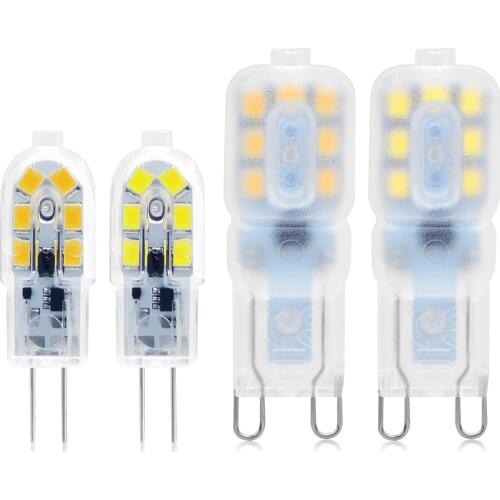 High Quality LED Lamp G4 G9 3W 5W Mini LED Bulb AC / DC 220V 110V 12V SMD2835 Spotlight Chandelier Lighting Replace Halogen Lamp