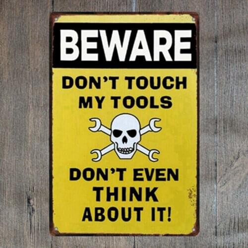 Vintage Metal Tin Signs Retro Warning Plate Decor Plaque Pub Bar Art Wall Poster