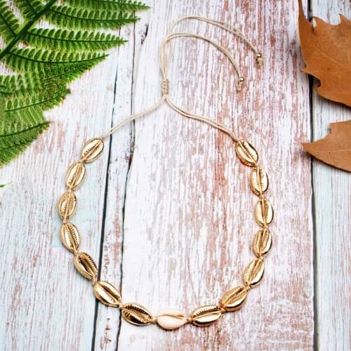 MOON GIRL Boho Trendy Fashion Cowrie Necklace Women Friendship Statement Collier Femme Vintage Jewelry Gift Dropshipping