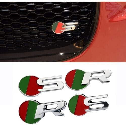 1Pcs 3D Metal Sticker Car Body Rear Trunk R-SPORT R S Emblem Badge For Jaguar XF XE XJ XF F-PACE E-PACE I-PACE S-TYPE