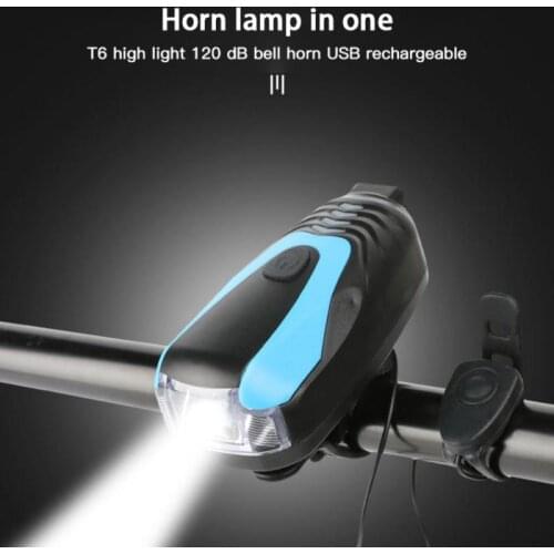 1PCS New USB Lamp Charging Highlight T6 Bulb Bicycle Lamp Tweeter Mountain Bike Headlights Bicycle Bicycle Lights Accessories