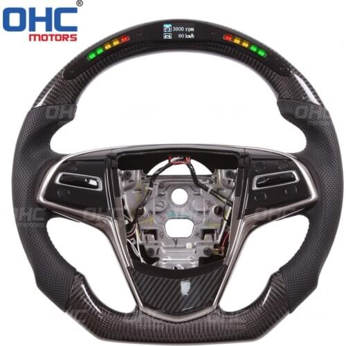 100% Real Carbon Fiber LED Performance Steering Wheel for CT4 CT5 CT6 XT4 XT5 XT6 ATS Escalade OHC Motors