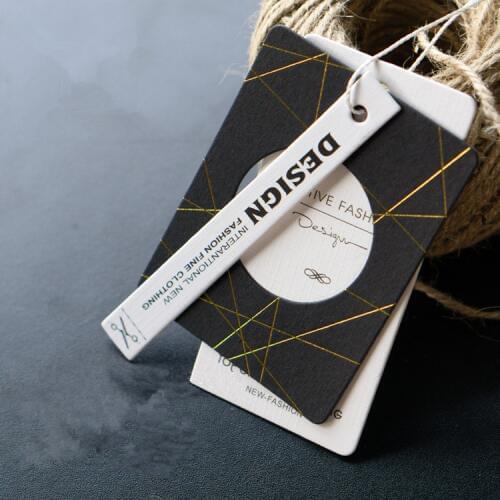 1000Set/Lot Custom Printed Fashion Hangtag Clothing/Bag/Shoes Hang Tag With Free String