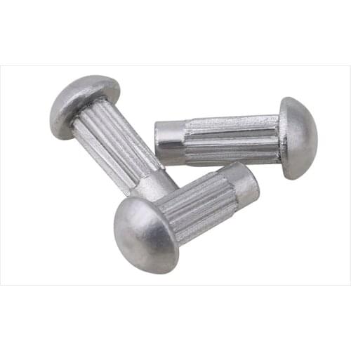 1000PCS/LOT GB827 M2 M2.5 AL Aluminum Half Round Pan Head Knurled Thumb Solid Rivets Hand Knurled Rivets