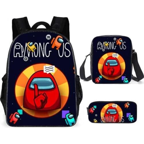 16 inch Popular Among Us Backpacks For Teenagers Violetta Bag For Children Girls Boys Birthday Gifts School Bookbags