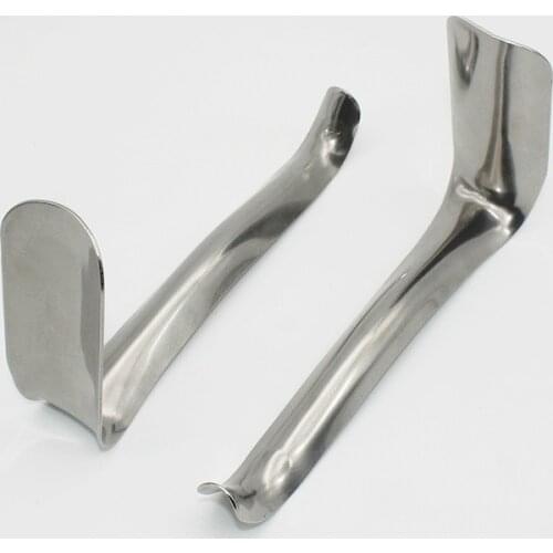 16cm Stainless steel vagina pull hook two way retractor for private gynecology and obstetrics plate concave gynecology pull hook