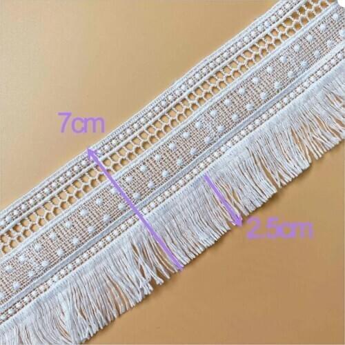 19 yards 7cm Embroidery lace trim patchwork Handmade DIY Garment needlework sewing accessories fabric Clothing Decoration 429