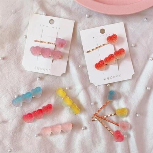 2pcs New Women Fashion Heart Star Geometric Alloy Hairpins Sweet Headband Hair Clips Barrettes Female Fashion Hair Accessories