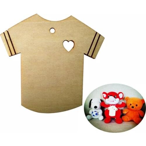 20x T Shirt Laser Cut Out Unfinished Wood Shape Craft Supply