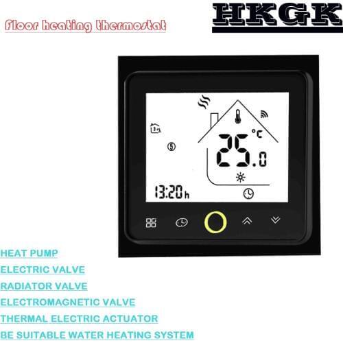 24VAC,95~240VAC smart thermostat for Underfloor Warm System Works for developed to on/off control Gas Boiler,Electric actuator