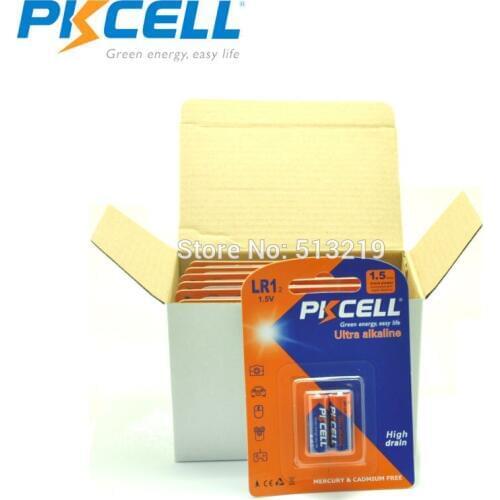 30Pcs/15Card PKCELL N Battery LR1 MN9100 UM-5 Replace 910A LR1 SIZE 4001 810 910A AM5 KN Lady For bluetooth headsets, glucose