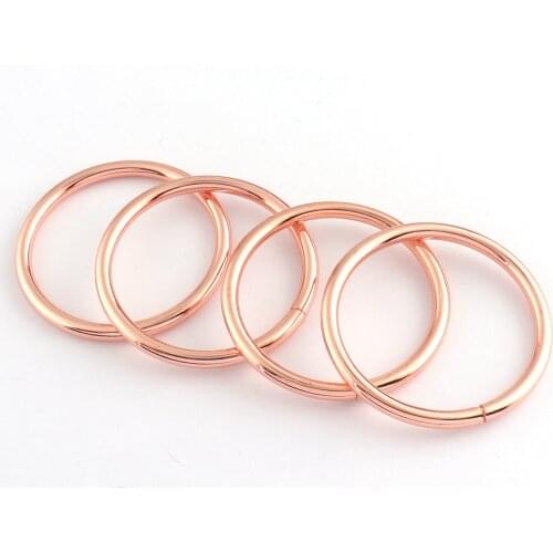 38mm Metal Rose gold O Rings welded Metal Loops Round Formed strap buckle Ring Bag Holder Handbag Purse Bag clasp Making finding